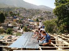 Working on the roof