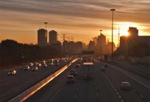 morning commute cars